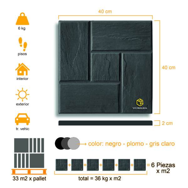 Laja Española Gris Plomo - Imagen 2